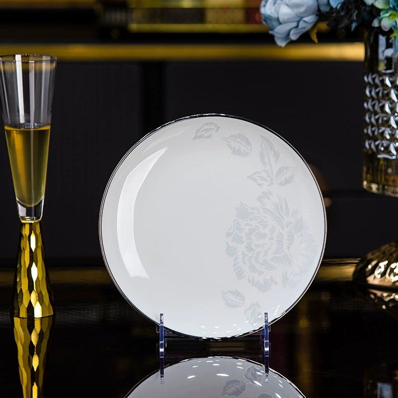 Jingdezhen bone porcelain tableware household European-style rice bowl noodle bowl ceramic dishes dish bowl soup bowl soup free combination petty bourgeois