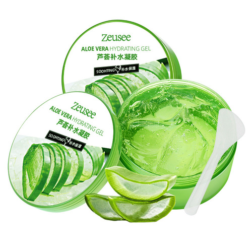 Aloe vera gel 300g with spoon aloe vera gel moisturizing moisturizing cream beauty salon product manufacturer wholesale