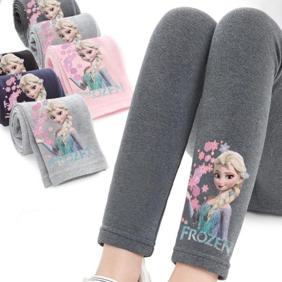 New cartoon girl children slimming leggings spring and autumn princess cotton outerwear socks pants children long pants for girls