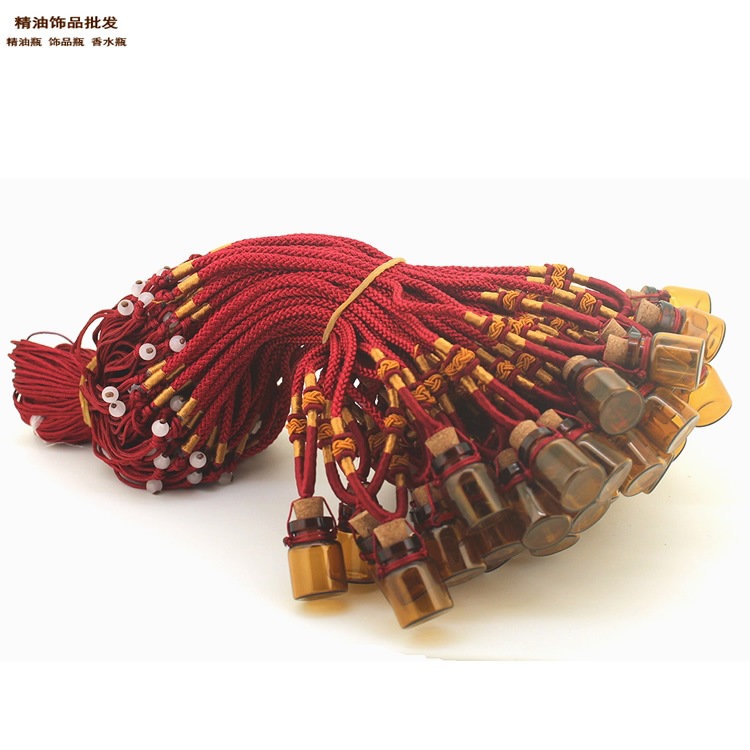 精油饰品网2ml茶色瓶枣红色双扣绳直绑项链1.jpg