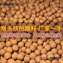 麦太保猴头核桃原籽散籽野生水晶小凤羽散籽刻料原籽不打孔麦太保