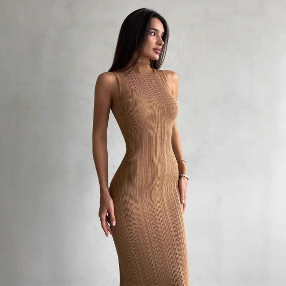 2025 New Summer Knitted dress Slim-fit Knitted Elegant dress Factory Supply
