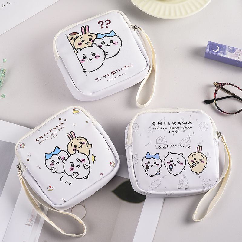 Cute Cartoon Kawaii Menstrual Period Napkin Pouch, Portable Sanitary Napkin Storage Bag for Students, Women's On-The-Go Sanitary Pad Organizer Cute Cartoon Kawaii Menstrual Period Napkin Pouch, Portable Sanitary Napkin Storage Bag for Students, Women's On-The-Go Sanitary Pad Organizer