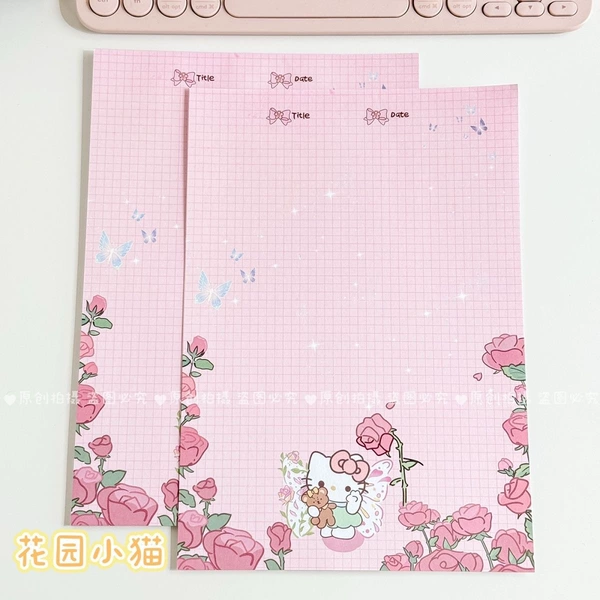 B5 rose kitty checkered model [30 sheets/book]