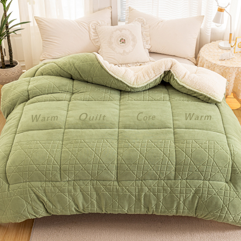 Lamb velvet quilt milk velvet winter quilt thickened warm velvet quilt single double quilt core live broadcast gift quilt wholesale
