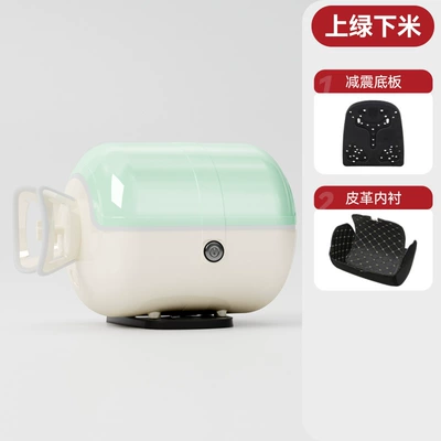 Gas Tank Abs Material | Motorcycle trunk - green-beige-white-circle-with-white-edges-customized-and-shipped-within-48-hours