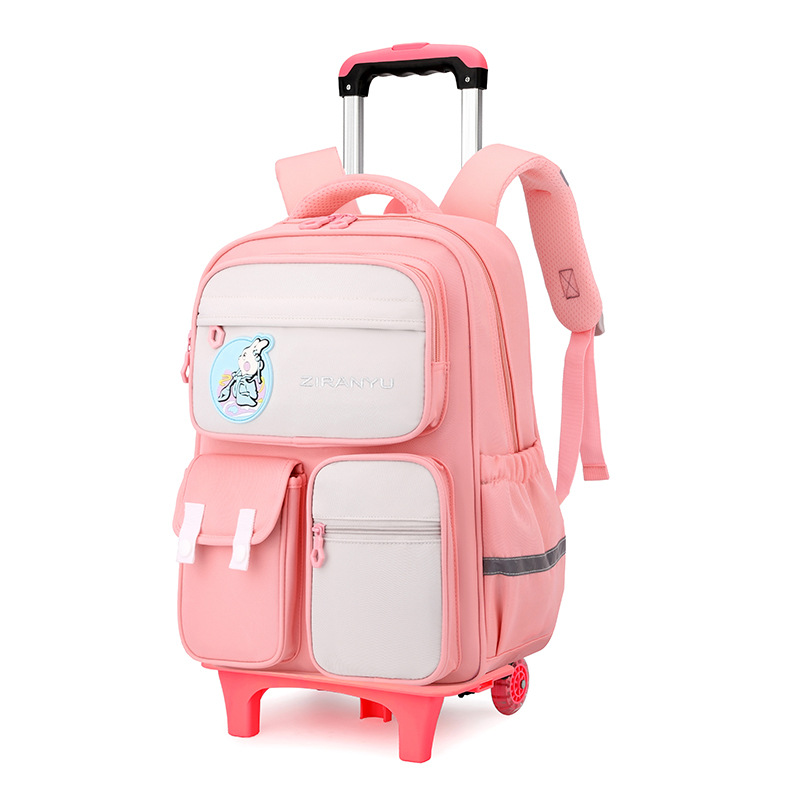 2025 nueva mochila de tirón para estudiantes de primaria 124 a 6 o grado, mochila portátil para niños que trepan escaleras