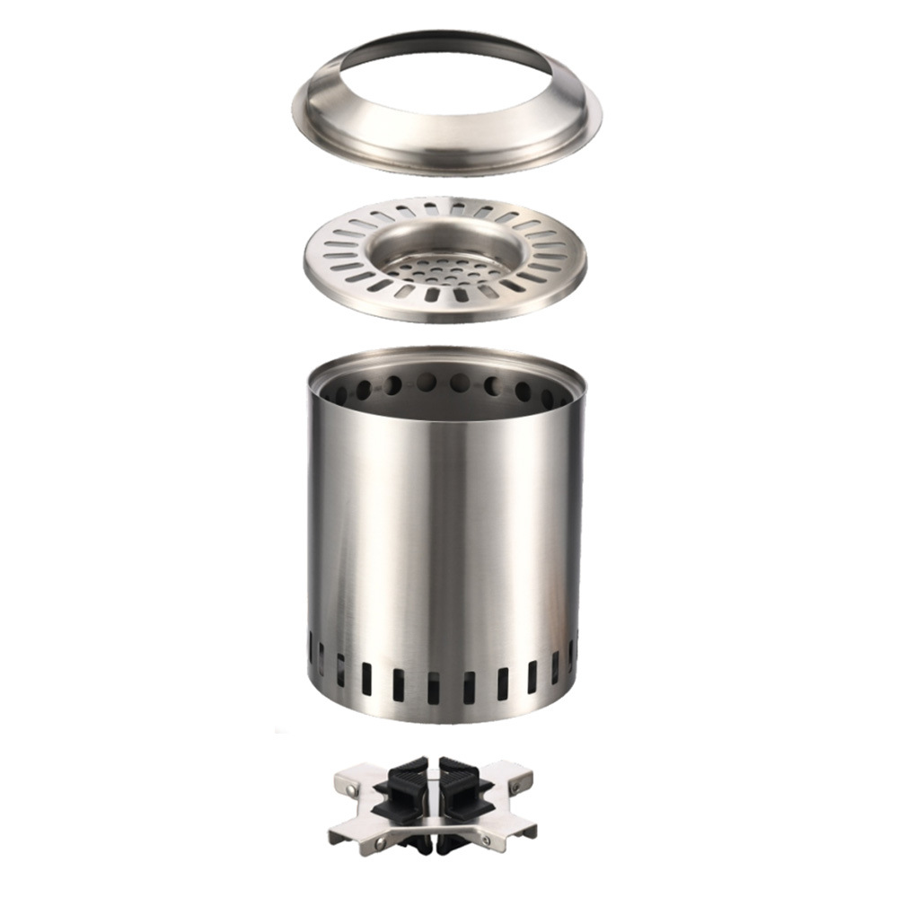 Estufa de leña al aire libre Estufa de barbacoa Estufa de leña sin humo para el hogar Estufa de hoguera para acampar Estufa de mesa en stock Productos para exteriores