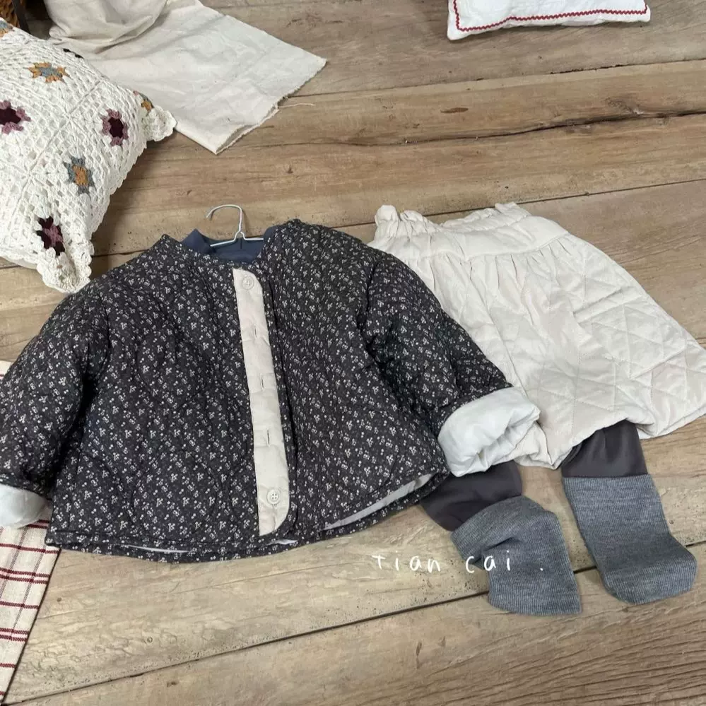 TC​冬儿童棉服棉服加厚童装棉衣外套儿童冬季花朵棉服女童宝宝