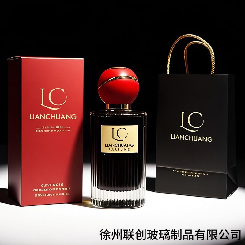50ml100ml竖条纹香水瓶圆柱形化妆品分装空瓶透明高档喷雾瓶|undefined