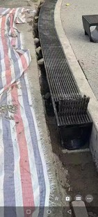 Ball Ink Cast Iron Drainage Ditch Integrated Drainage Ditch Drainage System Waterproof Rain Ditch Load-Bearing Well Wall Well Cover