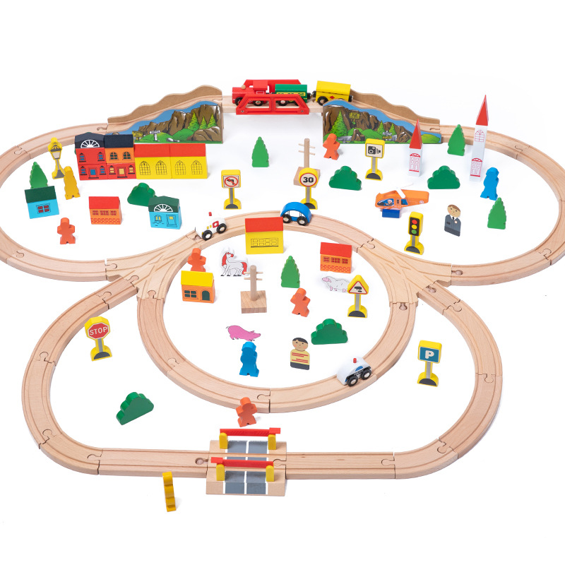 Thomas Train Track juguetes de madera para niños, bebé de aventura, juguetes prácticos de desmontaje y montaje