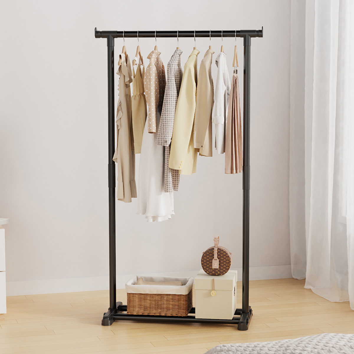 percha de ropa interior retráctil simple percha de ropa móvil percha de ropa para dormitorios de estudiantes para secar estante de ropa