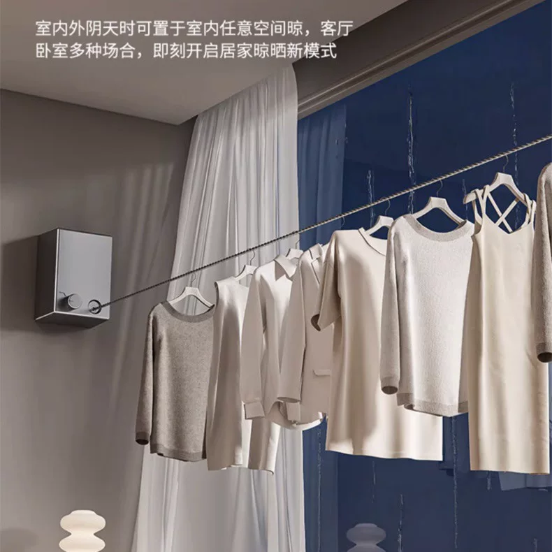 Invisible drying rack, hanger, telescopic steel wire for home use