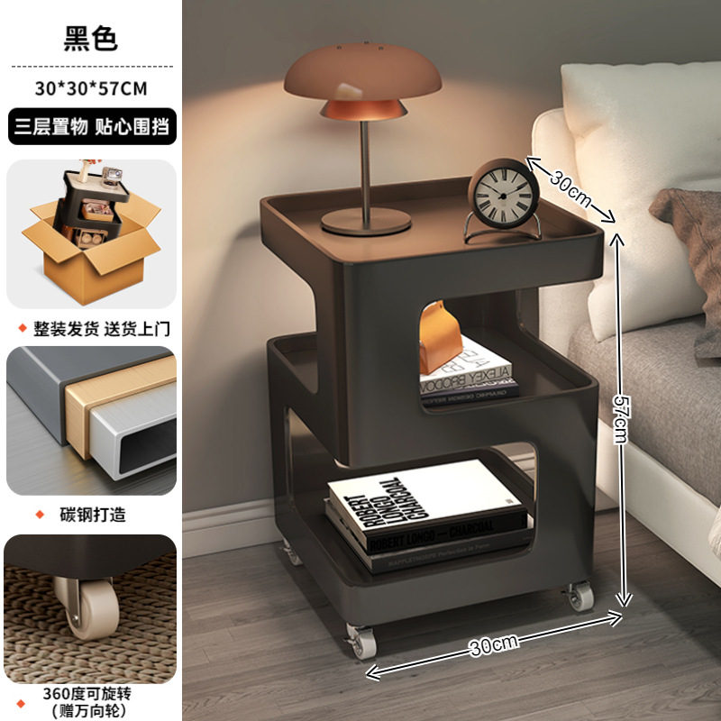 Ángulo de hierro forjado mesilla de cabecera sofá doméstico pequeño estante de cabecera creativo estante de libros multifuncional estante de libros