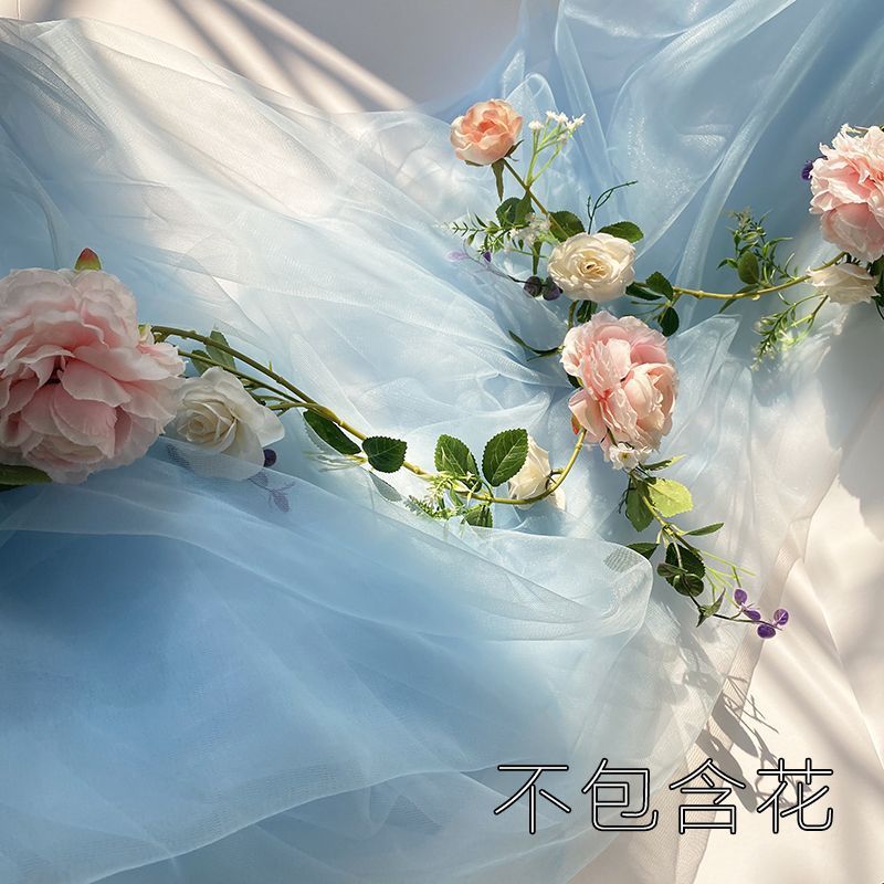 Boda, boda, fiesta de cumpleaños, serie festiva roja, hilo de red, hilo suave, anillo de jardín de infantes, velo decorativo