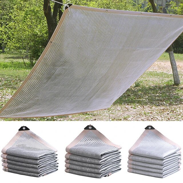 New Aluminum Foil Sunshade Net Sunscreen Net Encrypted Thickened Balcony Courtyard Heat Insulation Anti-aging Fleshy Plant Sunshade Cloth New Aluminum Foil Sunshade Net Sunscreen Net Encrypted Thickened Balcony Courtyard Heat Insulation Anti-aging Fleshy Plant Sunshade Cloth