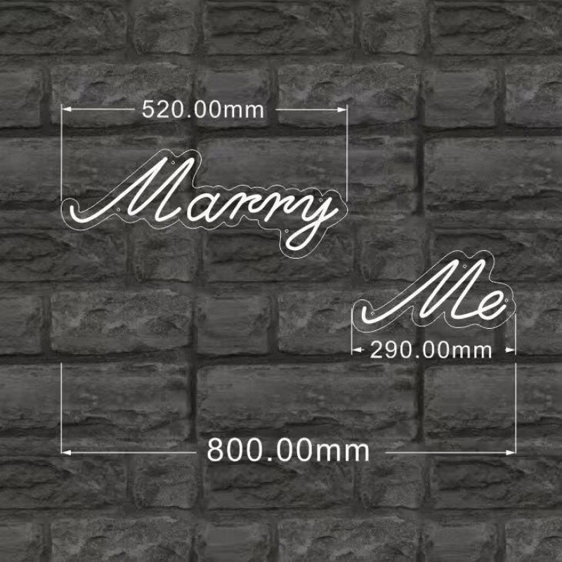 Marryme灯牌プロポーズ灯ledネオンネット赤配置室内ins風儀式感発光灯牌|undefined