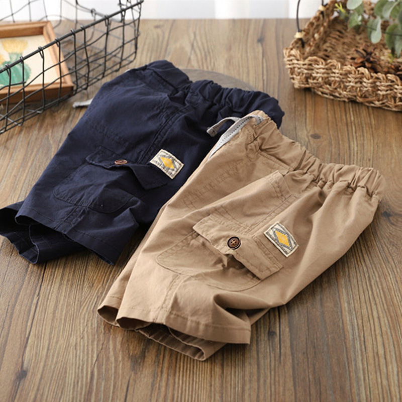 Children's wear boys' Summer Shorts thin 2022 new children's cropped pants middle school boys' pants summer casual pants