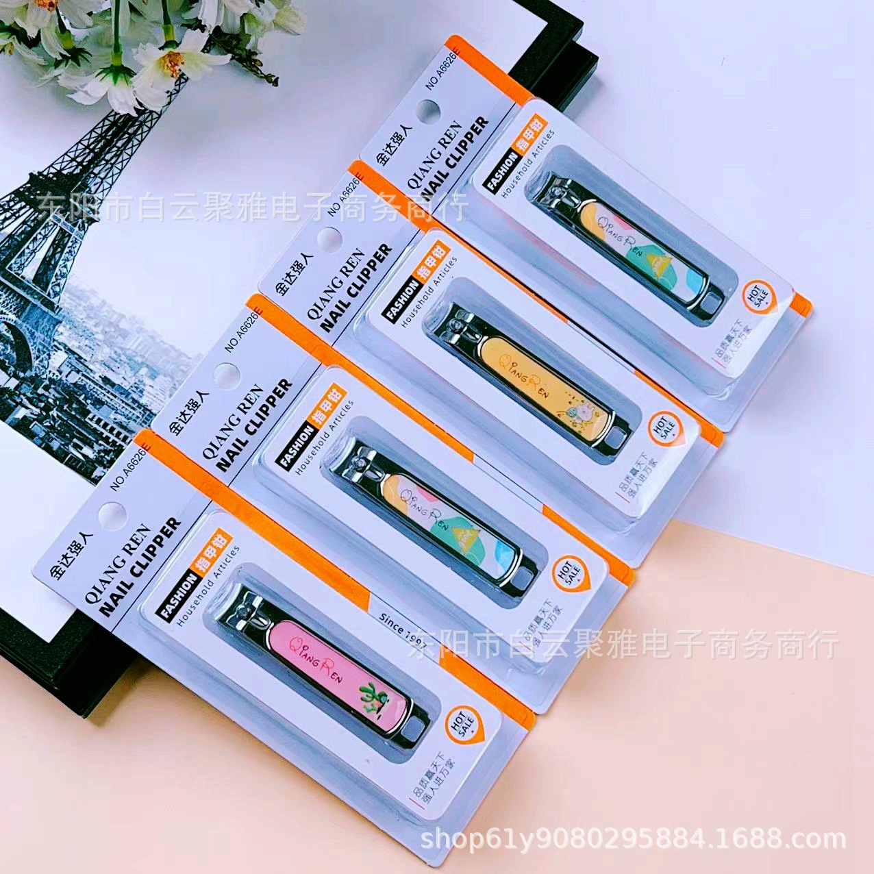 Jinda Qiangren A6626E Nail Clipper Household Large 8cm Nail Clipper Supermarket Counter Single Nail Clipper Wholesale