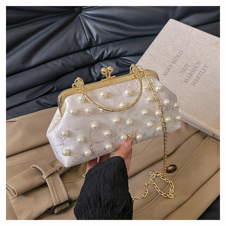 Elegante pochette da sera con perle borsa donna a tracolla_voghion.com