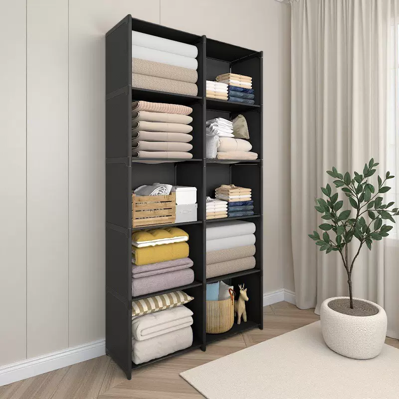 落地防尘衣柜包包多层收纳柜出租屋家用卧室多功能落地整理储物柜