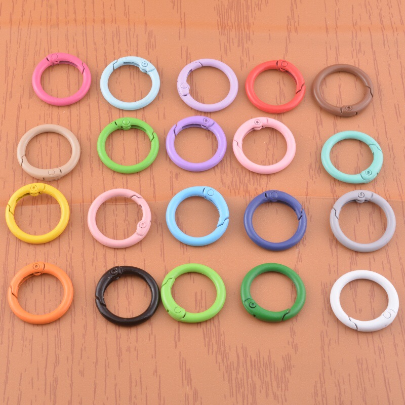 23mm Zinc Alloy Press Spring Buckle Keychain DIY Handmade Bag Buckle Toy Buckle Mobile Phone Buckle Jewelry Accessories