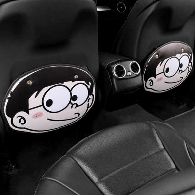 Big Head Cartoon Car Anti-kick: Chair back anti-kick pad
