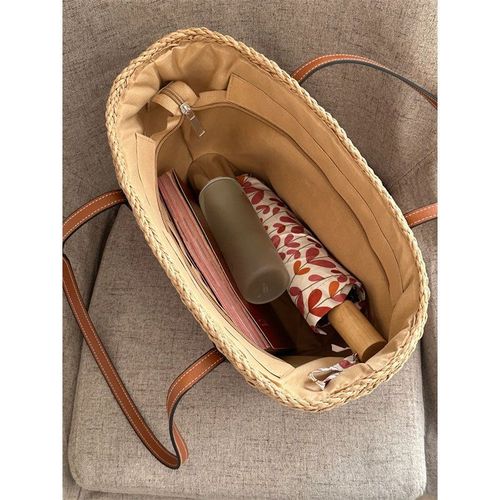 Niche French woven bag forest style summer 2024 new tote bag commuter handbag zipper shoulder armpit bag