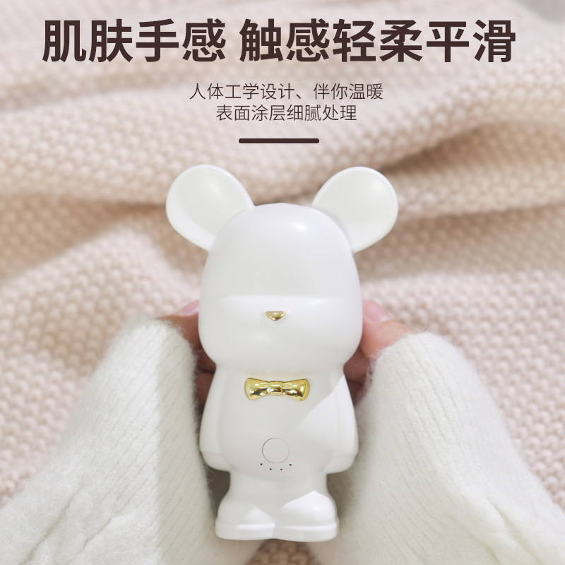 2023新款迷你usb暖手寶充電寶二合一石墨烯禮品代發卡通萌寵定製