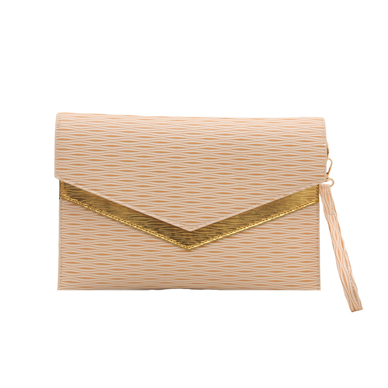 Bolso de sobres de mano de tendencia transfronteriza 2025 primavera nuevo estilo coreano personalidad moda casual temperamento color de contraste bolso de banquete