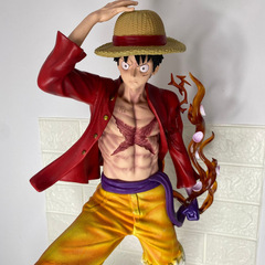 アニメーションフィギュア大型新四皇ルフィ横暴な立ち姿勢帽子団像装飾品箱入りフィギュア