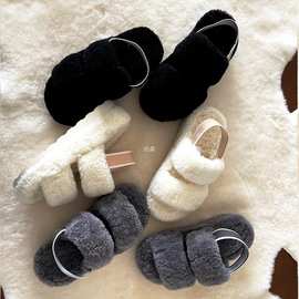 毛毛拖鞋女外穿2025新款韩版ins潮鞋秋冬平底家居棉拖鞋子春夏季