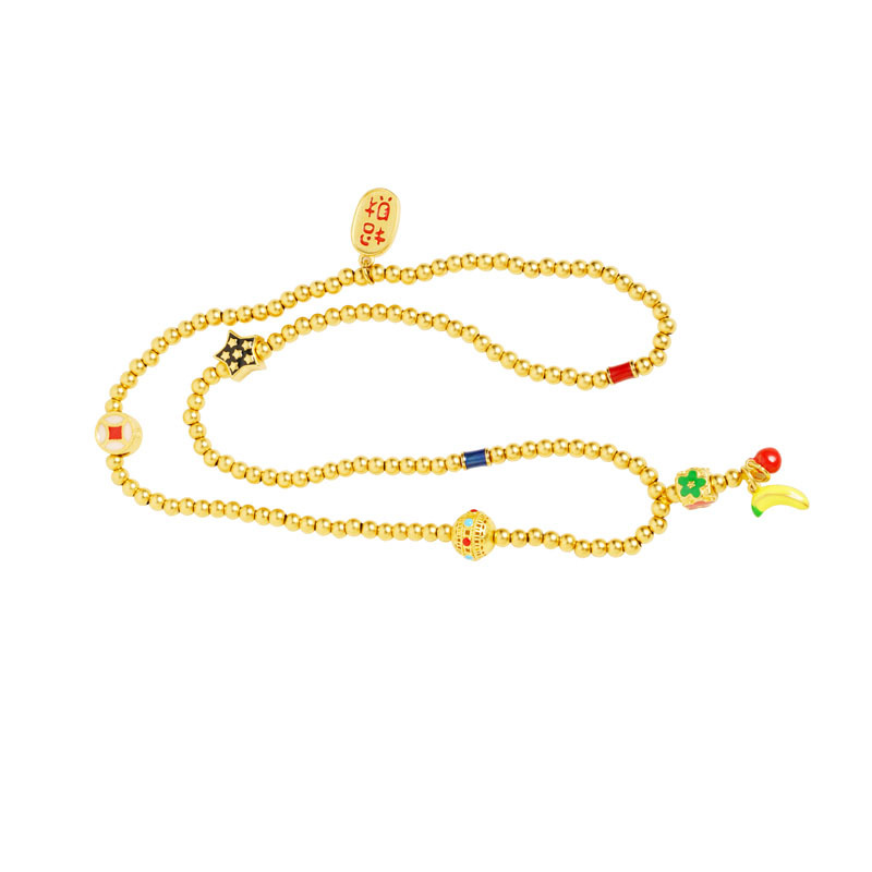 Pulseras de oro de verano de alta calidad de mujer Nafu hortenida plátano estrella larga cadena fábrica al por mayor