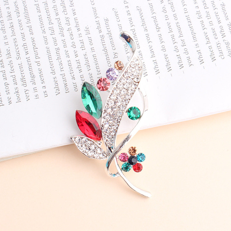 Niedliche Blumen- Und Blatt-emaillebrosche Für Damen Anstecknadel_voghion.com
