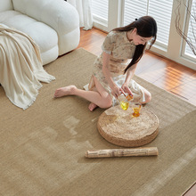 剑麻地毯南非进口亚麻黄麻家用民宿工程满铺防滑侘寂风手工编织