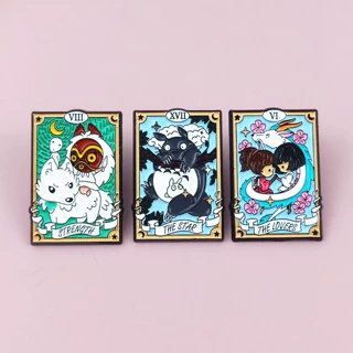 跨境卡通徽章日系动漫图案可爱龙猫小白龙金属胸针背包衣饰配饰