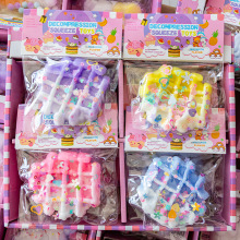 小红书同款华夫饼流体捏捏乐解压玩具慢回弹减压神器摆摊工厂批发