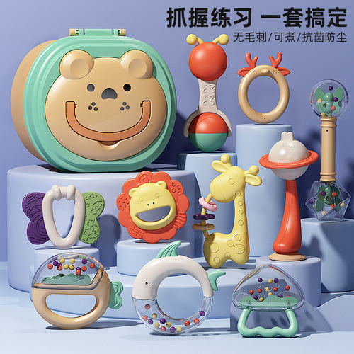 Baby hand rattle toy 0-1 years old educational early education chewable teether newborn baby 0-3 to 6 months old