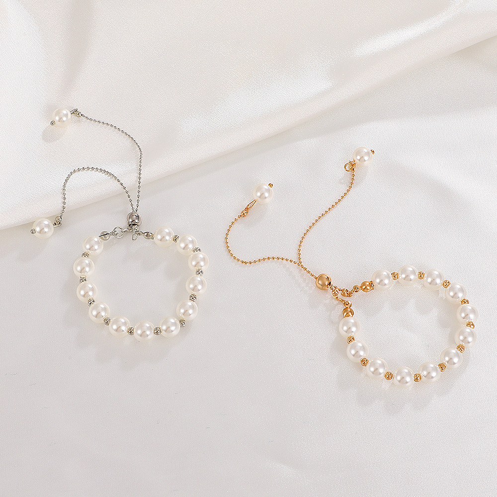 Fashion Round Imitation Pearl Alloy Womenu0027S Bracelets 1 Piece