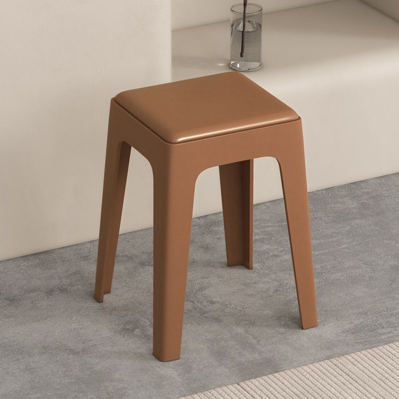 Taburetes de plástico, taburetes de paquete blando extra grueso, taburetes de paquete blando, taburetes cuadrados, taburetes de mesa de comedor modernos y simples, bancos altos.