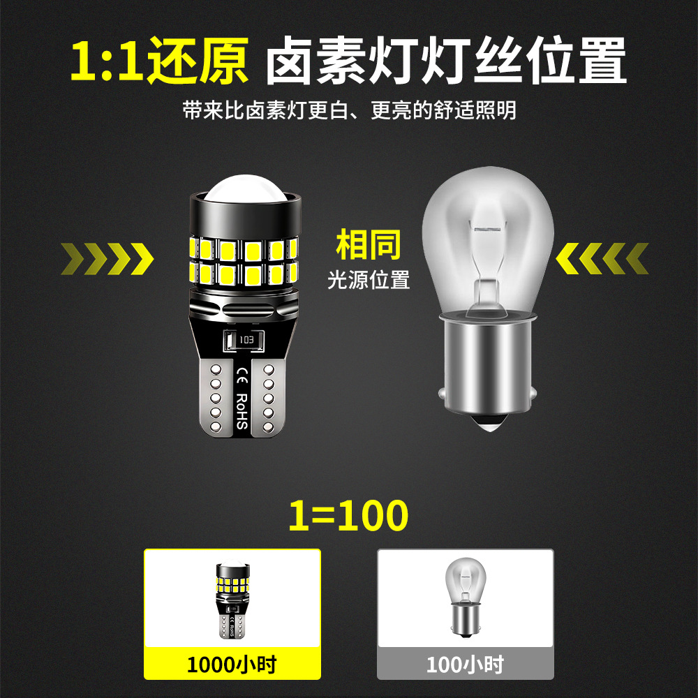 Shangxian automóvil LED lámpara T10 lámpara de ancho 3014 33smd 3030 con lente lámpara de matrícula lámpara de coche