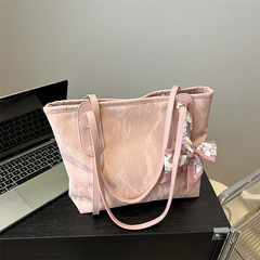 2024新款百搭ins托特包大容量甜美清新單肩腋下包小眾質感手提包