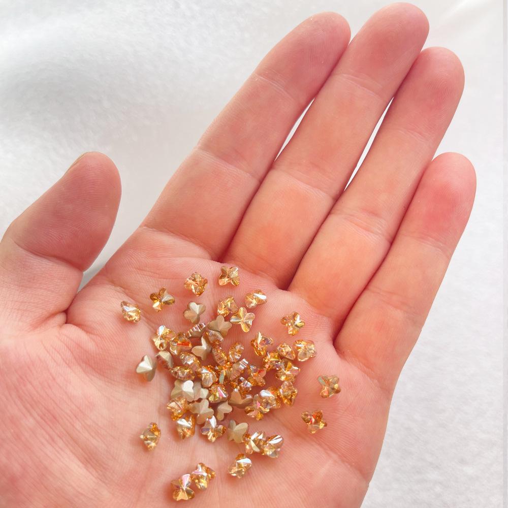 C- 109-5mm 뾰족한 바닥 골드 샴페인 나비