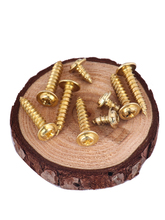 碳钢镀金色圆头带垫自攻螺丝钉盘头带介十字绣装裱相框螺丝钉批发