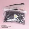 With zipper, black