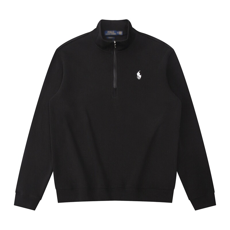 Foreign Trade Spring and Autumn Hot-Selling American-Style Polo Sweatshirt with Embroidered Pony Logo, Half-Zip Stand Collar, Pure Cotton Men's Polo Cardigan Foreign Trade Spring and Autumn Hot-Selling American-Style Polo Sweatshirt with Embroidered Pony Logo, Half-Zip Stand Collar, Pure Cotton Men's Polo Cardigan