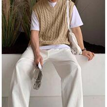 G 25534 Knitted Sweater Vest Women Loose Fit ������֯����