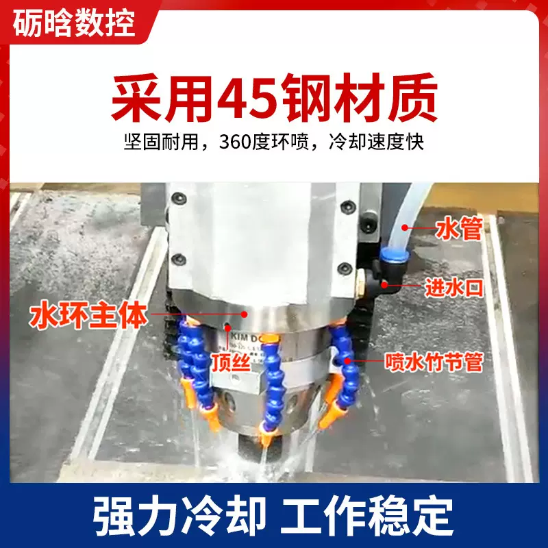 雕刻机主轴喷水环喷雾主轴冷却降温喷水机床数控加工中心环喷嘴
