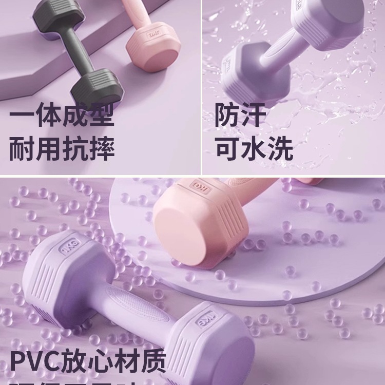 Dumbbell Women's Fitness Home 2kg Pair of Weightlifting Small Barbells 3kg Youth Arm Training Equipment